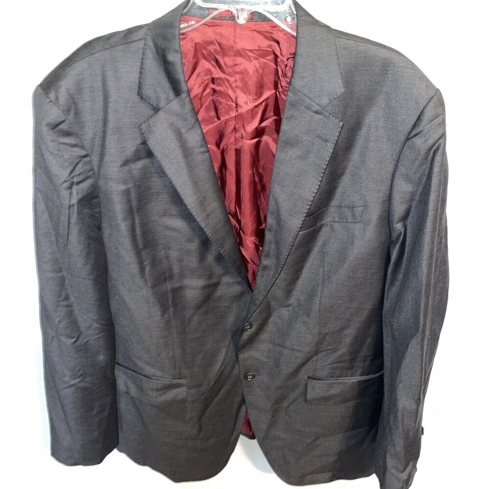 Ermenegildo Zegna Men’s Dress Blazer Size 49R Charcoal Gray Wool Business Formal